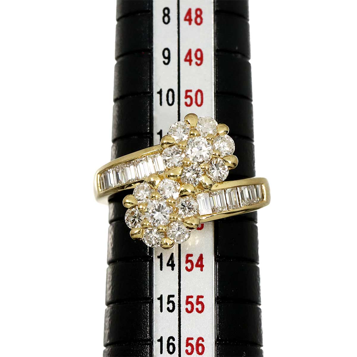 Diamond 1.80ct Ring 18K YG 750 size6-6.25(US)