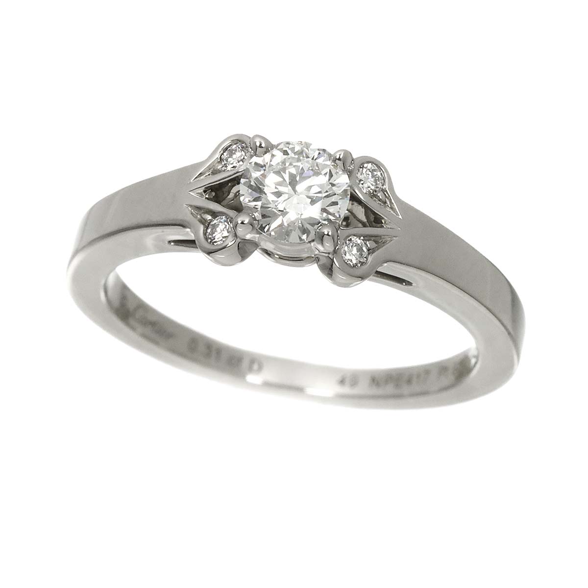 Ballerine Diamond 0.31ct G/VS1/3EX Ring Pt Size49 4.75-5(US)