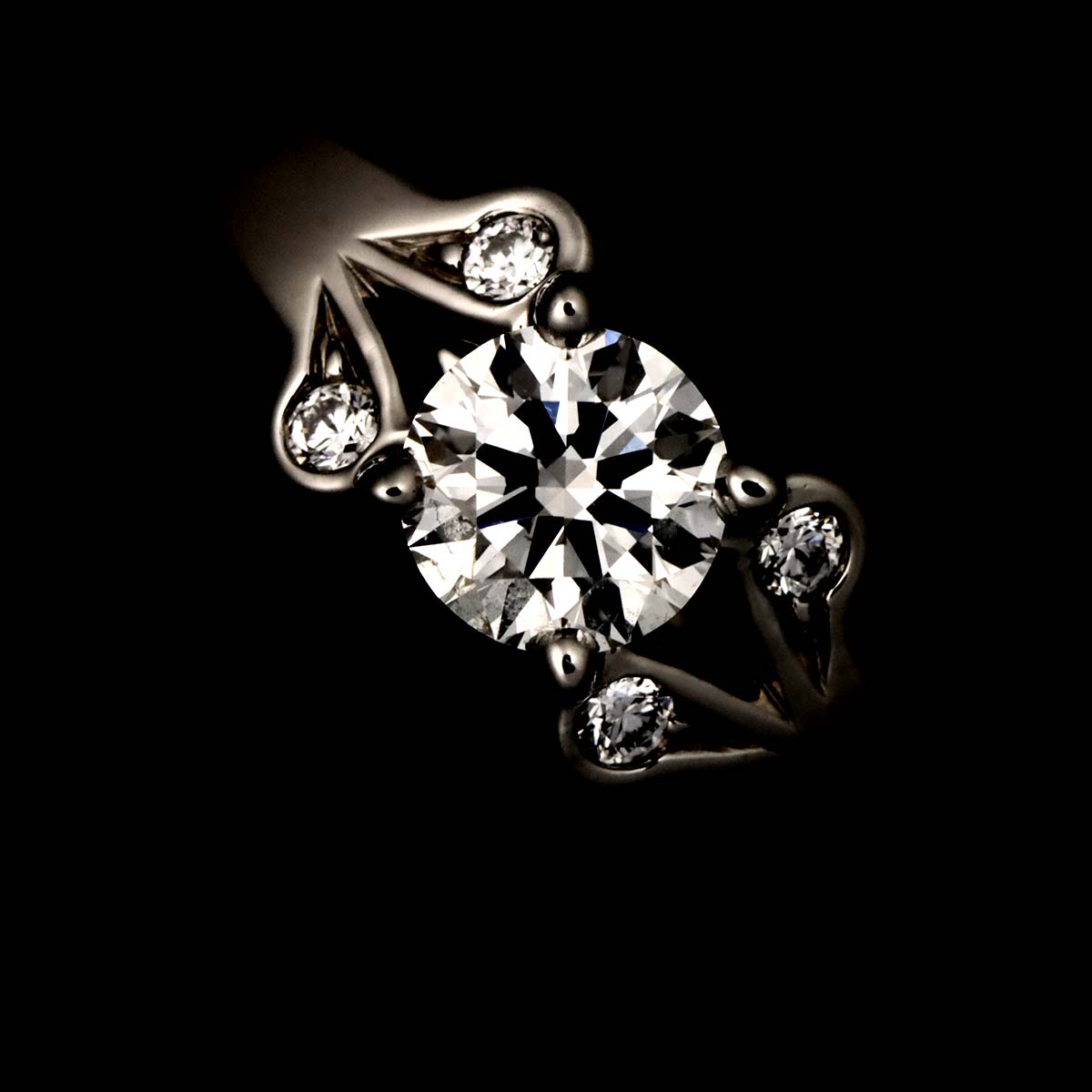 Ballerine Diamond 0.31ct G/VS1/3EX Ring Pt Size49 4.75-5(US)