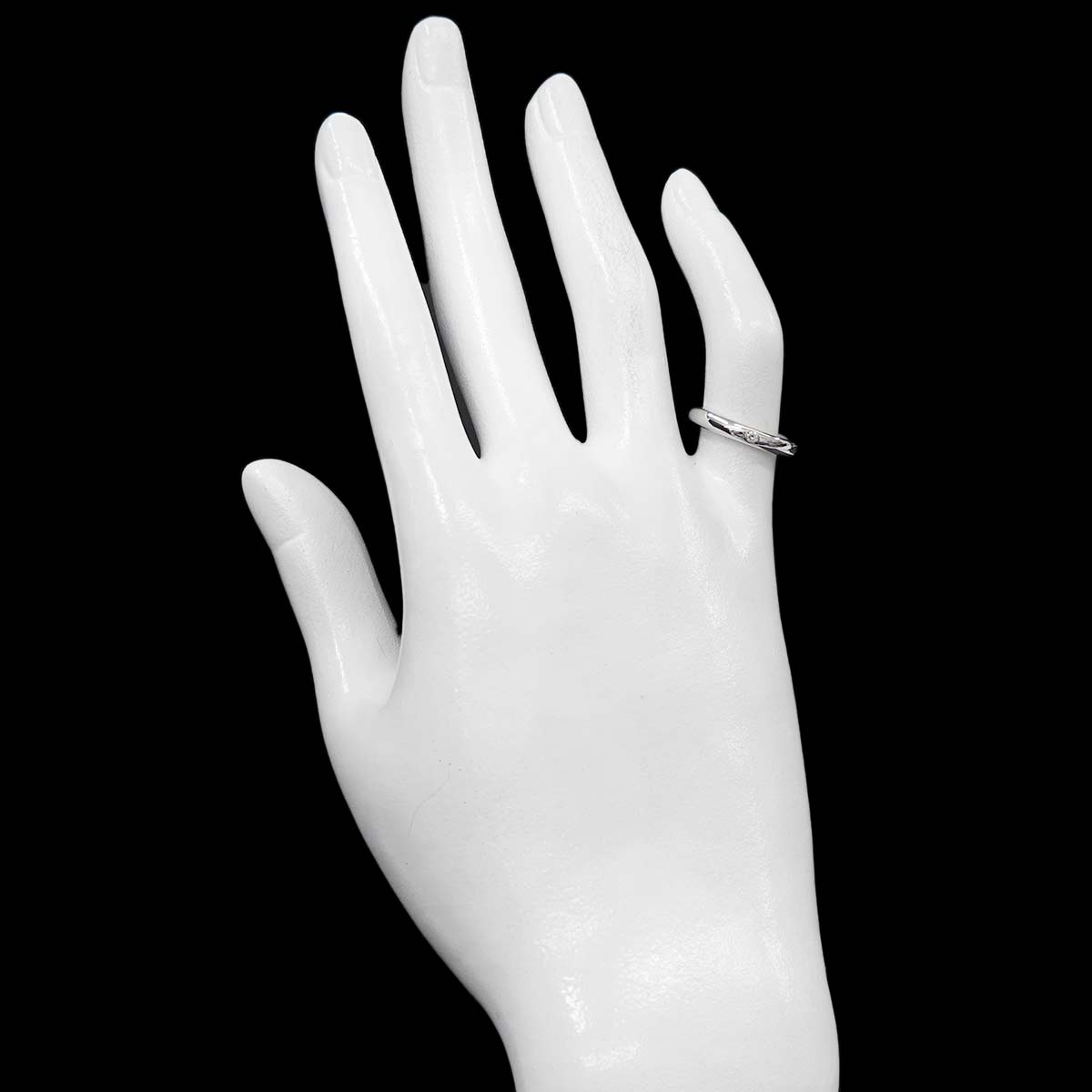 Stacking Band Ring Diamond 1P Platinum Size4.5(US)
