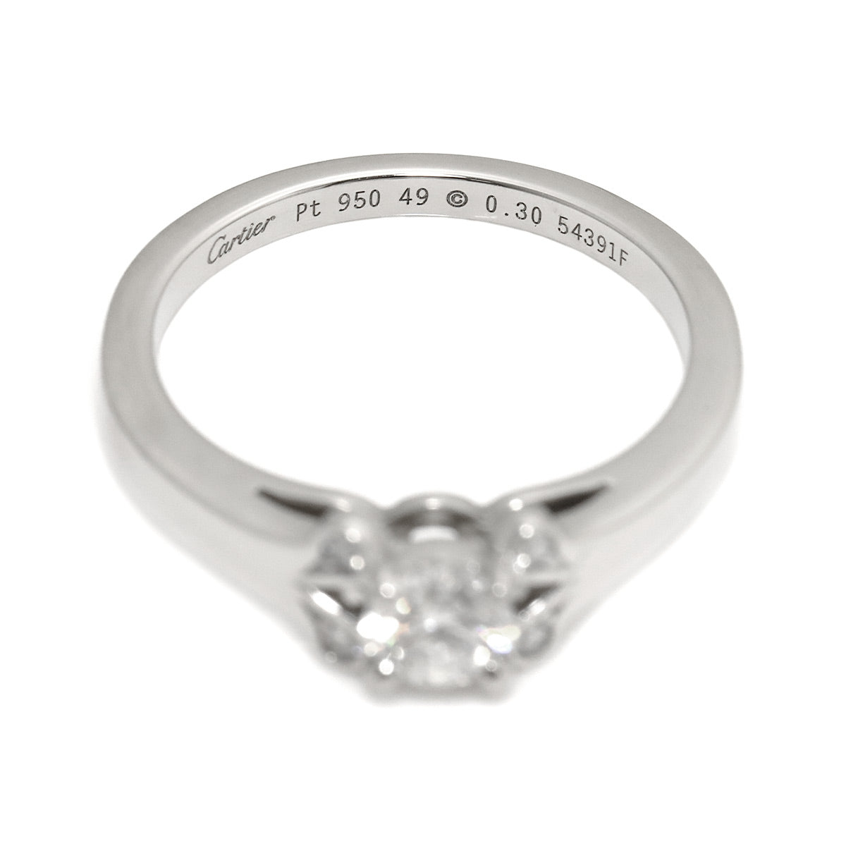 Ballerine Diamond 0.30ct Ring Pt Size49 4.75-5(US)