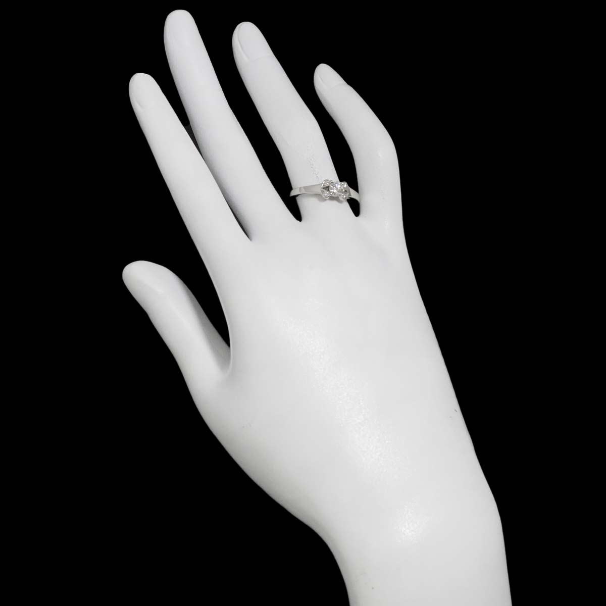 Ballerine Diamond 0.32ct H/VVS1/3EX Ring Pt Size48 4.5(US)