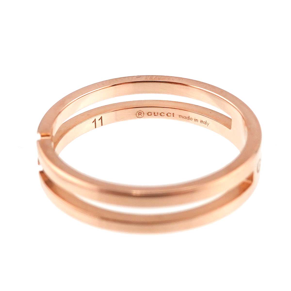 Infinity Ring 18K PG Pink Gold 750 Size11 5.25(US)