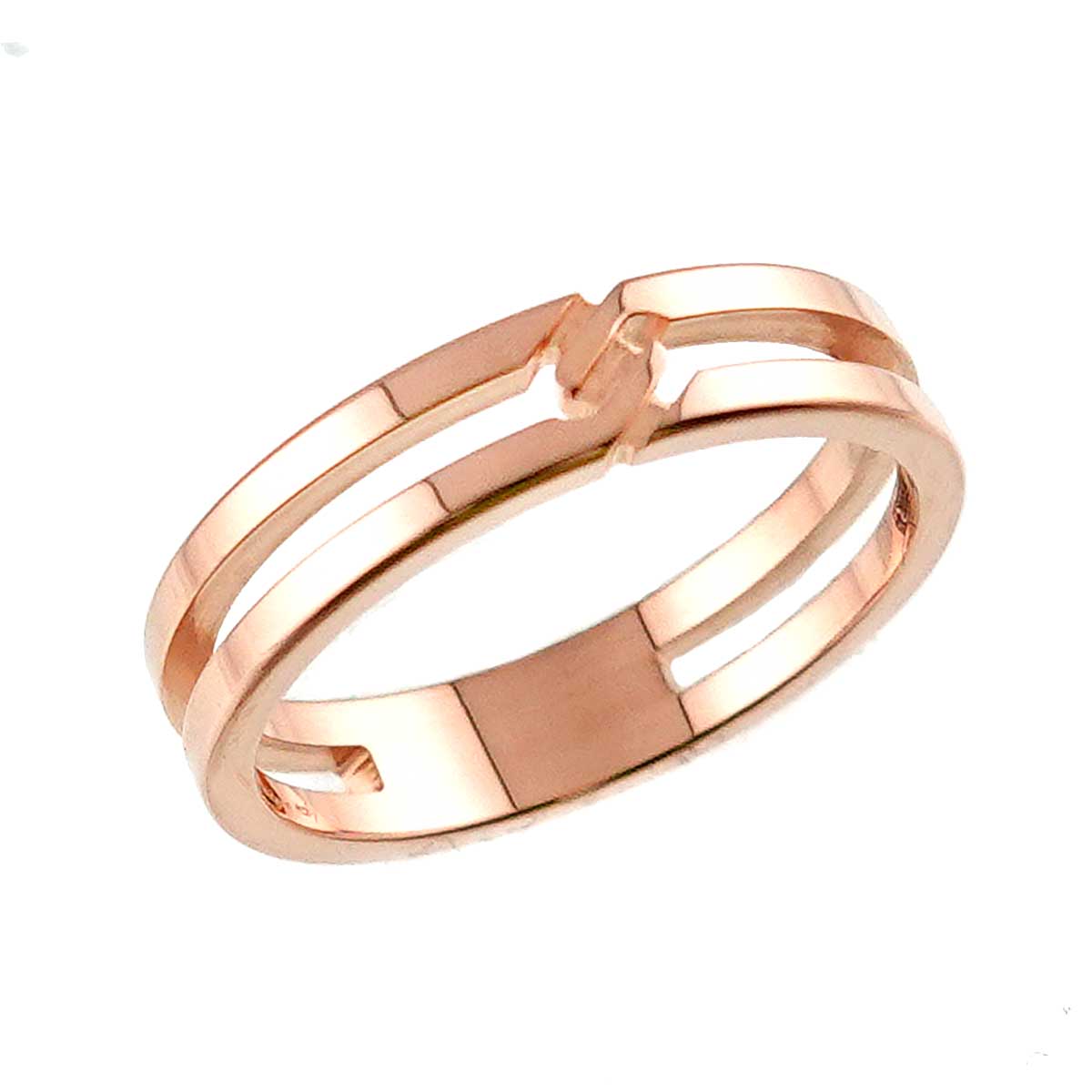 Infinity Ring 18K PG Pink Gold 750 Size11 5.25(US)
