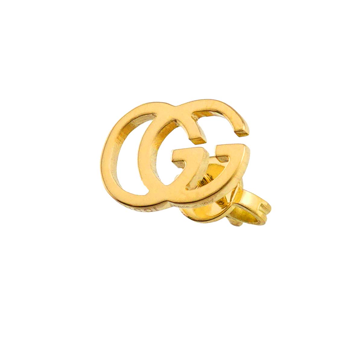 GG Logo Earring Pierced 18K YG 750 One Piece only