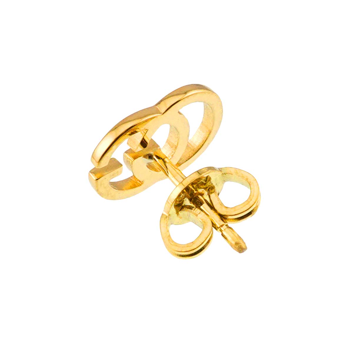 GG Logo Earring Pierced 18K YG 750 One Piece only