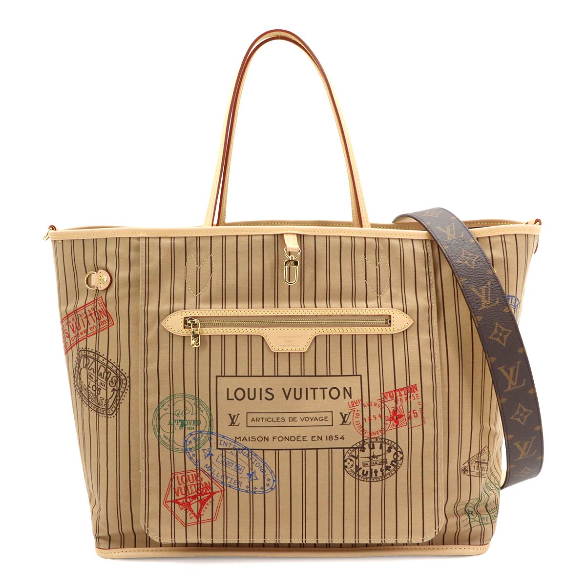 Neverfull Inside Out GM Tote Shoulder Bag Stamp M11948