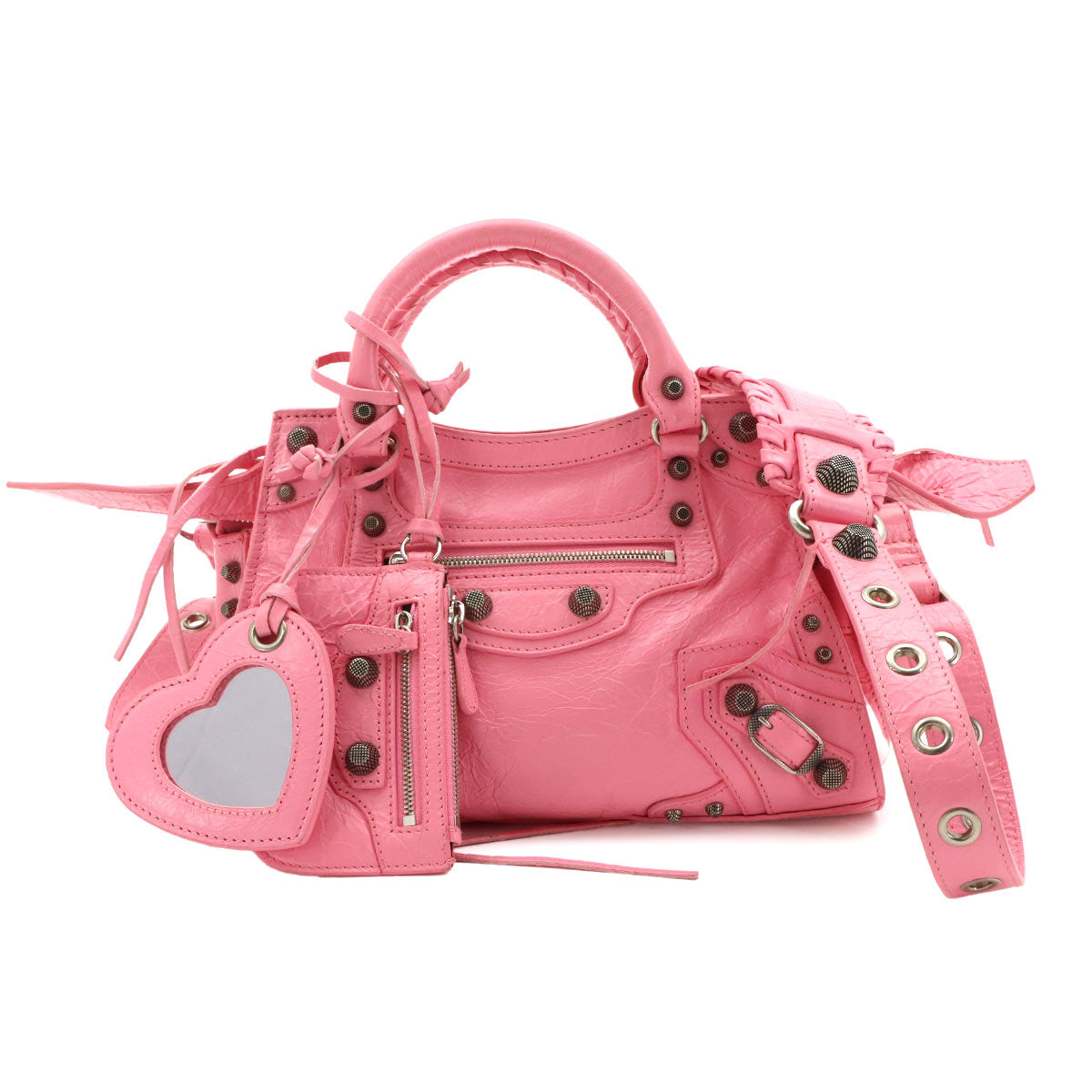 Neo Cagole XS Hand Shoulder Bag Leather PInk 700940