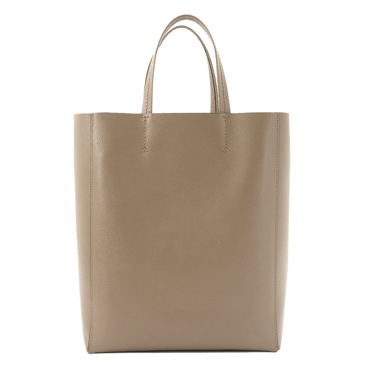 Small Vertical Cabas 2way Tote Shoulder Bag Leather Taupe 189813