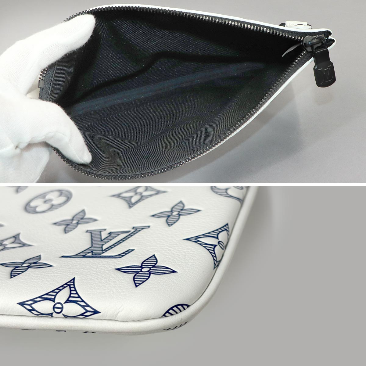 Monogram Shadow Trio Messenger Shoulder Bag White M24754