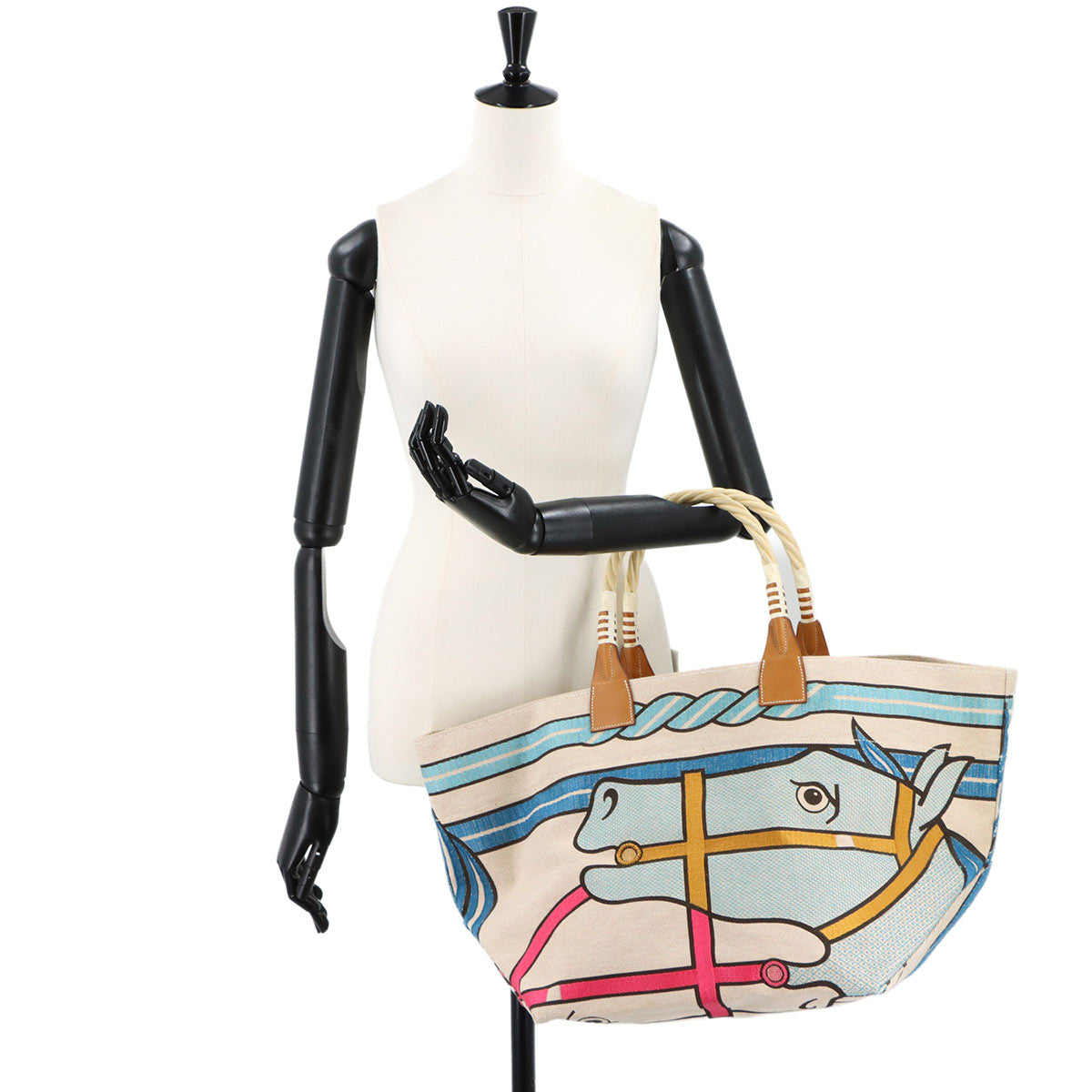 Steeple 31 Large Tote Bag Toile H Barenia Straw Ecru Natural