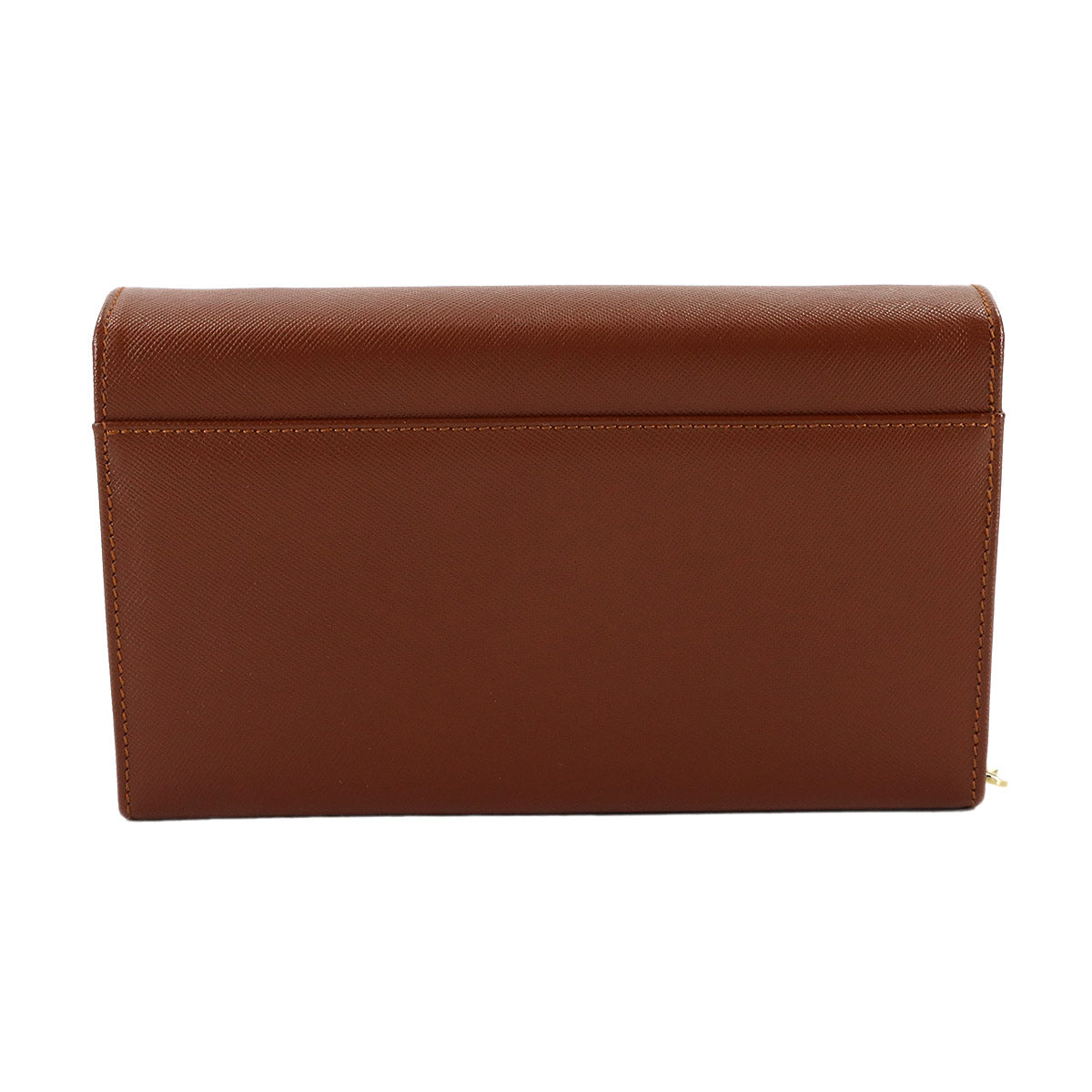 Gancini Chain Shoulder Bag Leather Brown