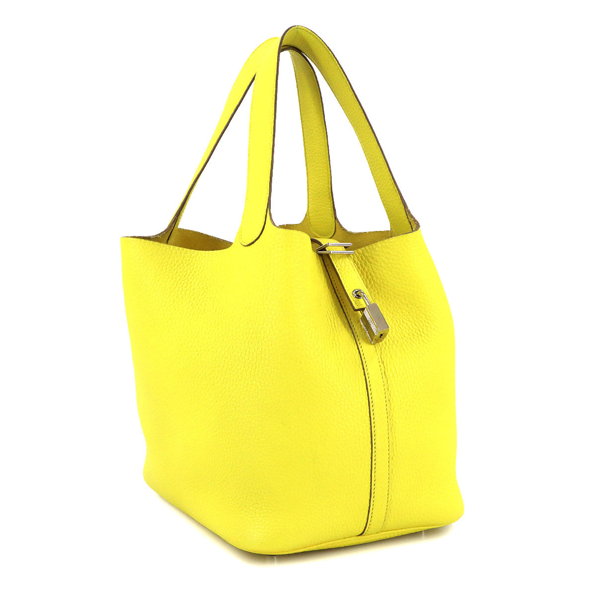 Picotin Lock MM Hand Bag Taurillon Clemence Lime