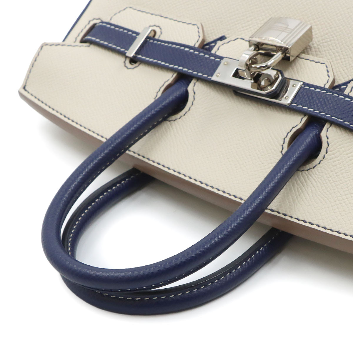Birkin 25 Personal SPO Veau Epsom Craie Bleu Saphir Hand Bag
