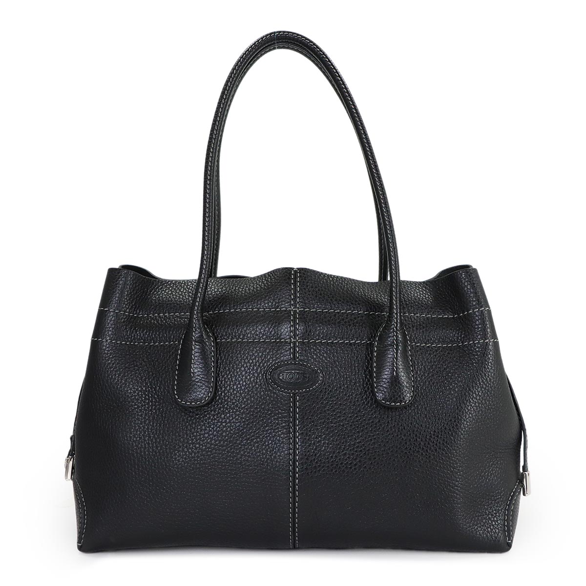 Restyled D Bag Tote Bag Leather Black Purse Stitch