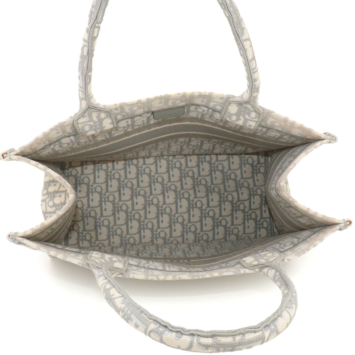 Oblique Book Tote Medium Bag Canvas Grey M1296ZRIW