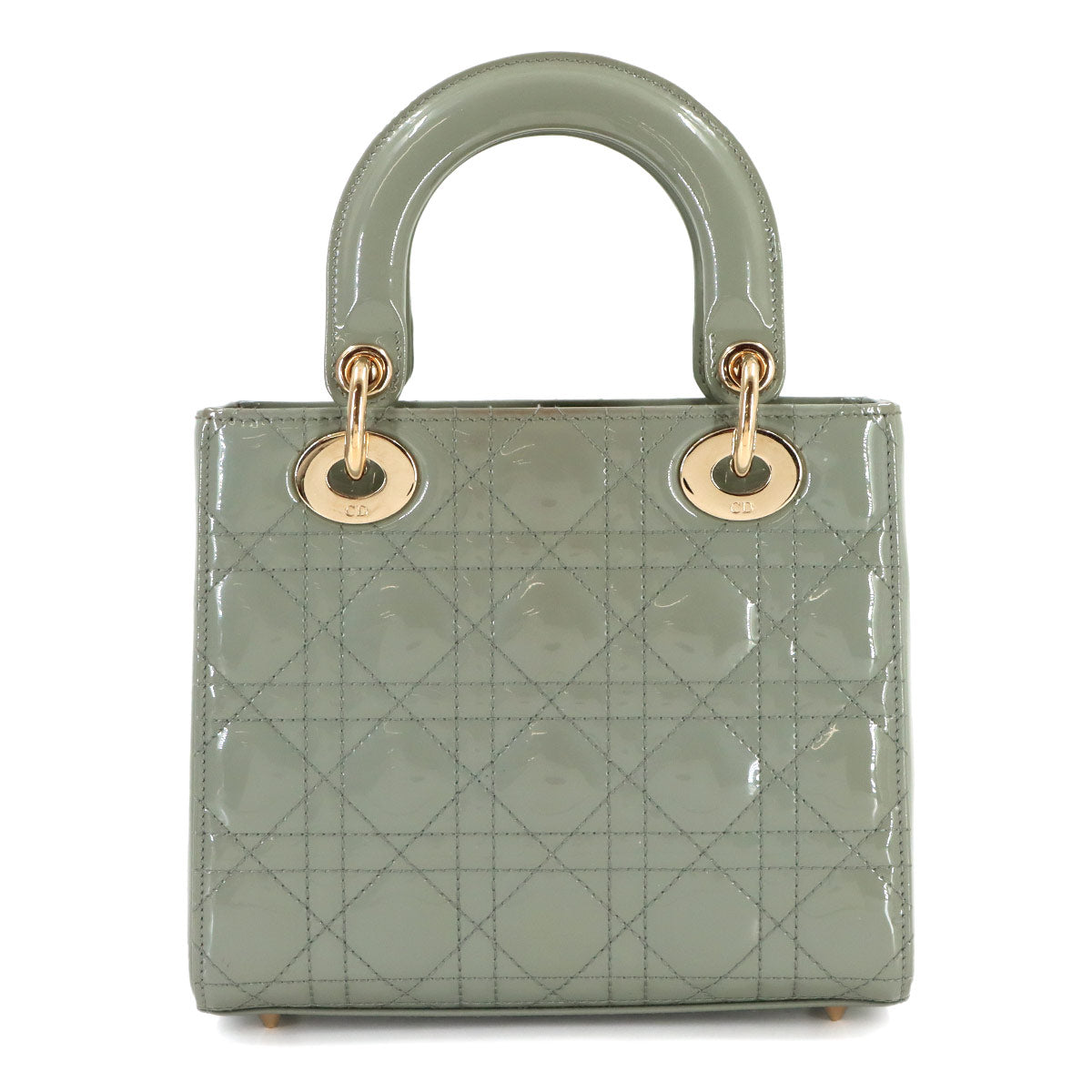 Lady Dior Small Hand Shoulder Bag Patent leather Green