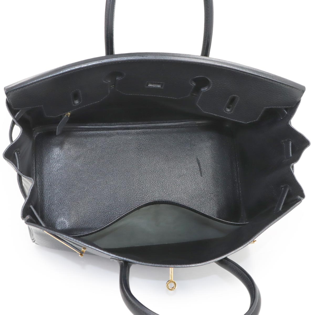 Birkin 35 Ardennes Leather Black Hand Bag Purse