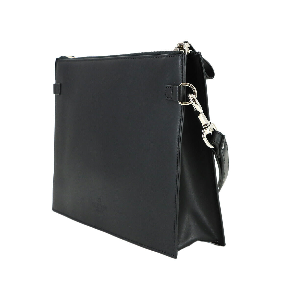 VLTN Clutch Bag Leather Black Purse