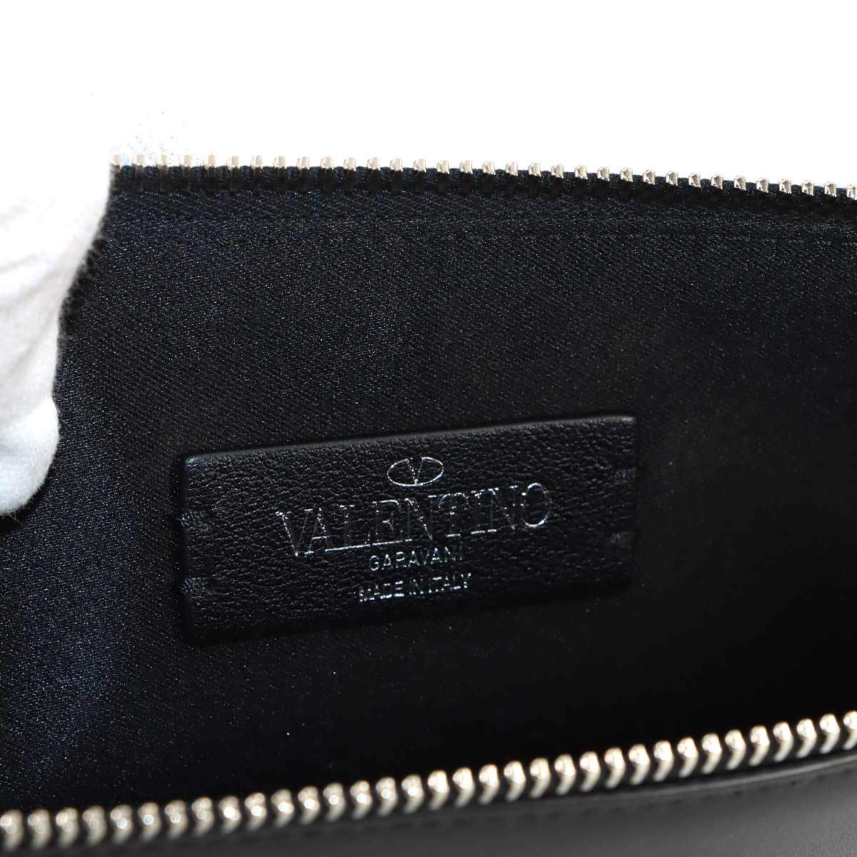 VLTN Clutch Bag Leather Black Purse
