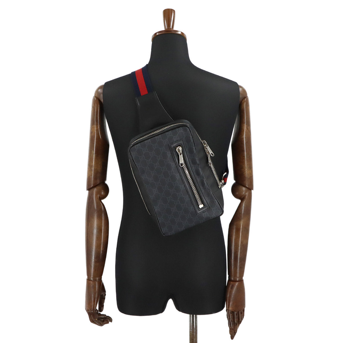 Soft GG Supreme Belt Bag Sling Bag Leather Black 478325 Purse