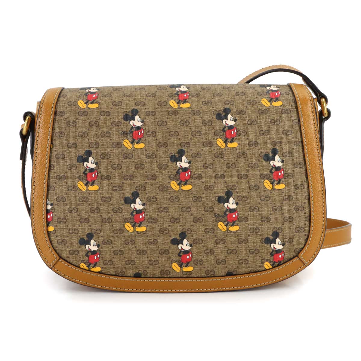 Disney Mickey Mouse Mini GG Supreme Shoulder Bag Brown 602694