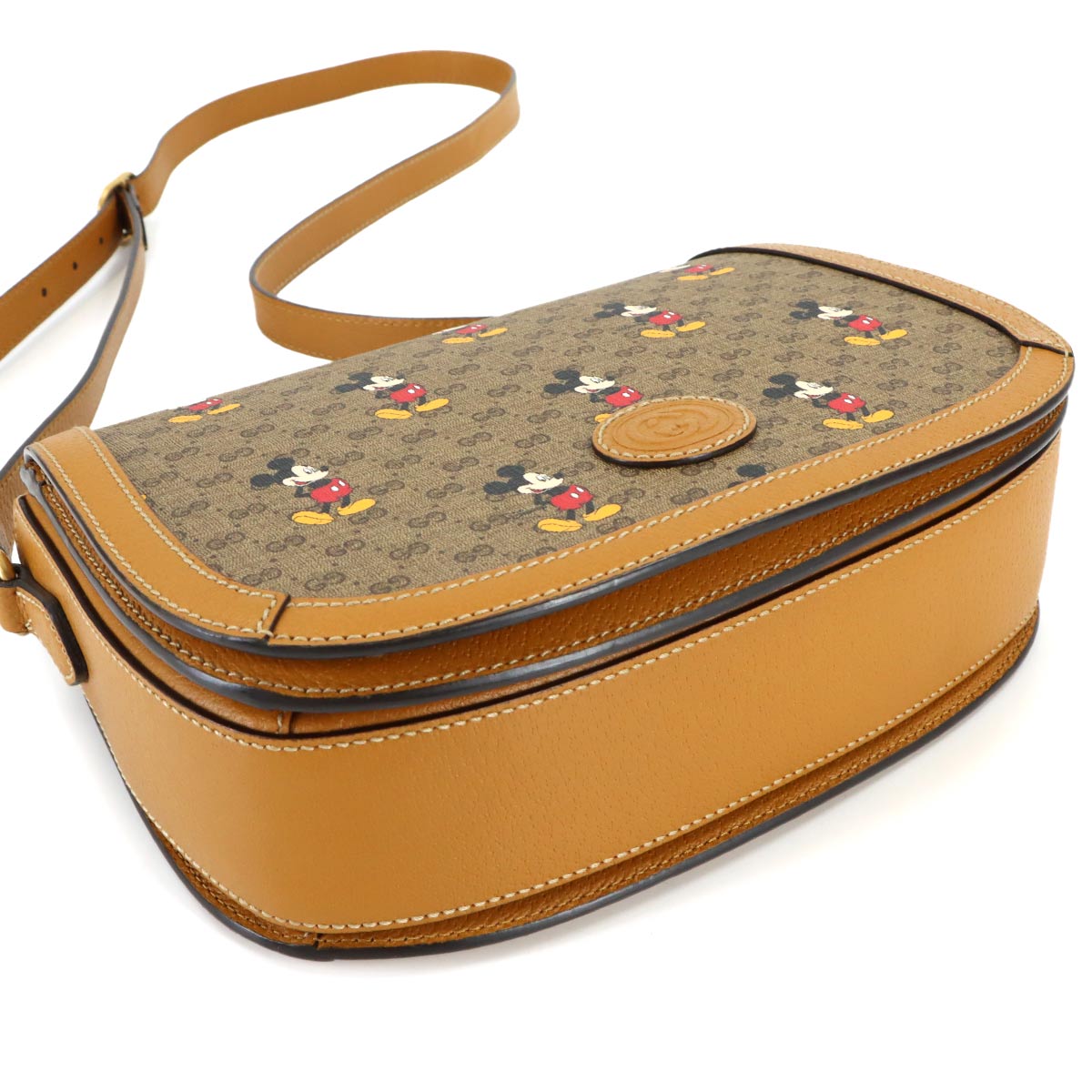Disney Mickey Mouse Mini GG Supreme Shoulder Bag Brown 602694