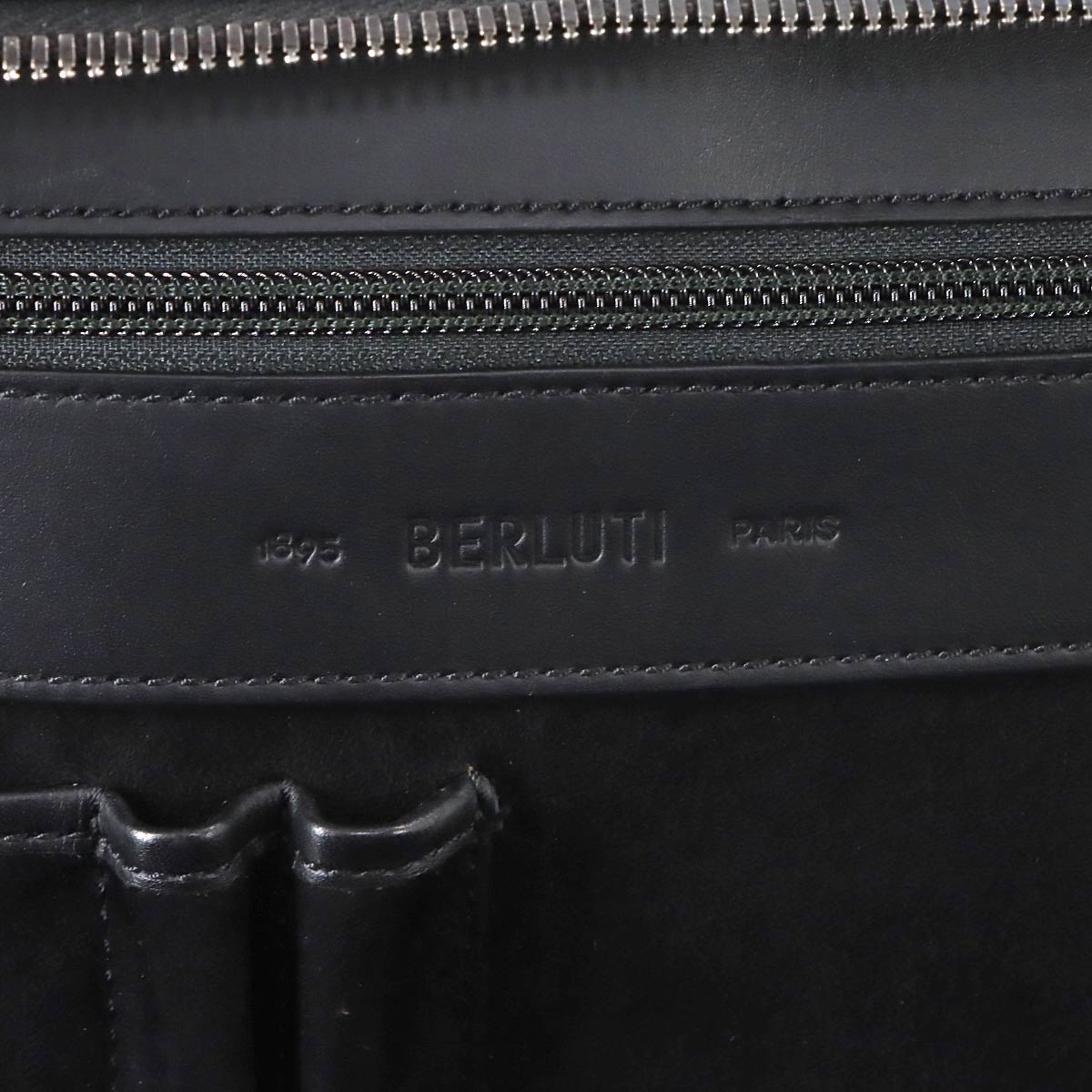 Deux jour Briefcase Business Bag Venezia Leather Navy