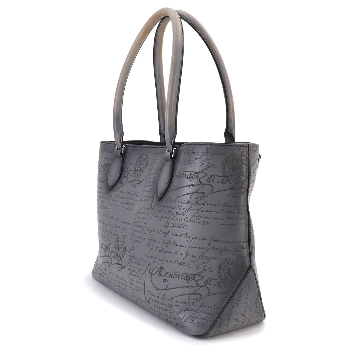 Calligraphy Toujours Mini Tote Bag Gray Purse