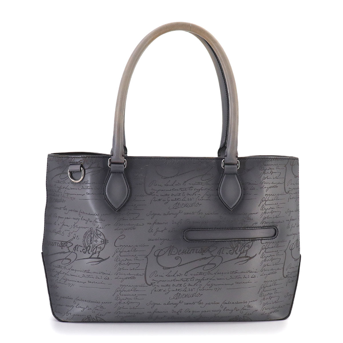 Calligraphy Toujours Mini Tote Bag Gray Purse