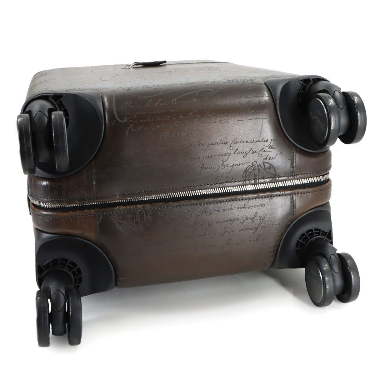 Calligraphy Formula 1005 Rolling Suitcase Venezia Leather Brown