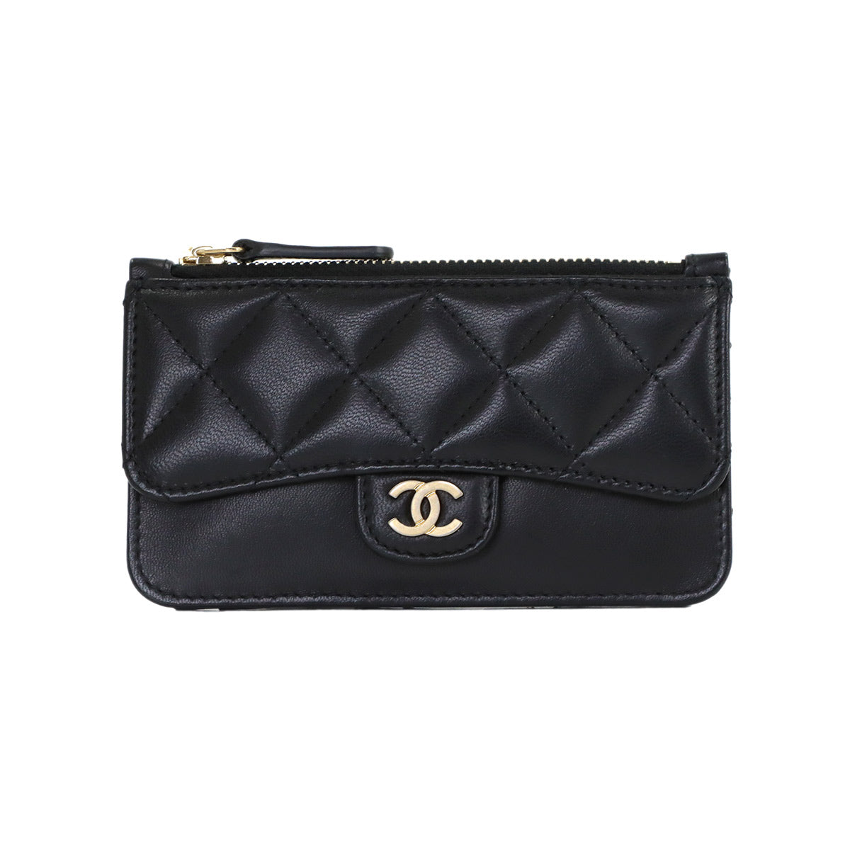 Matelasse Coin Case Purse Wallet Leather Black AP2570