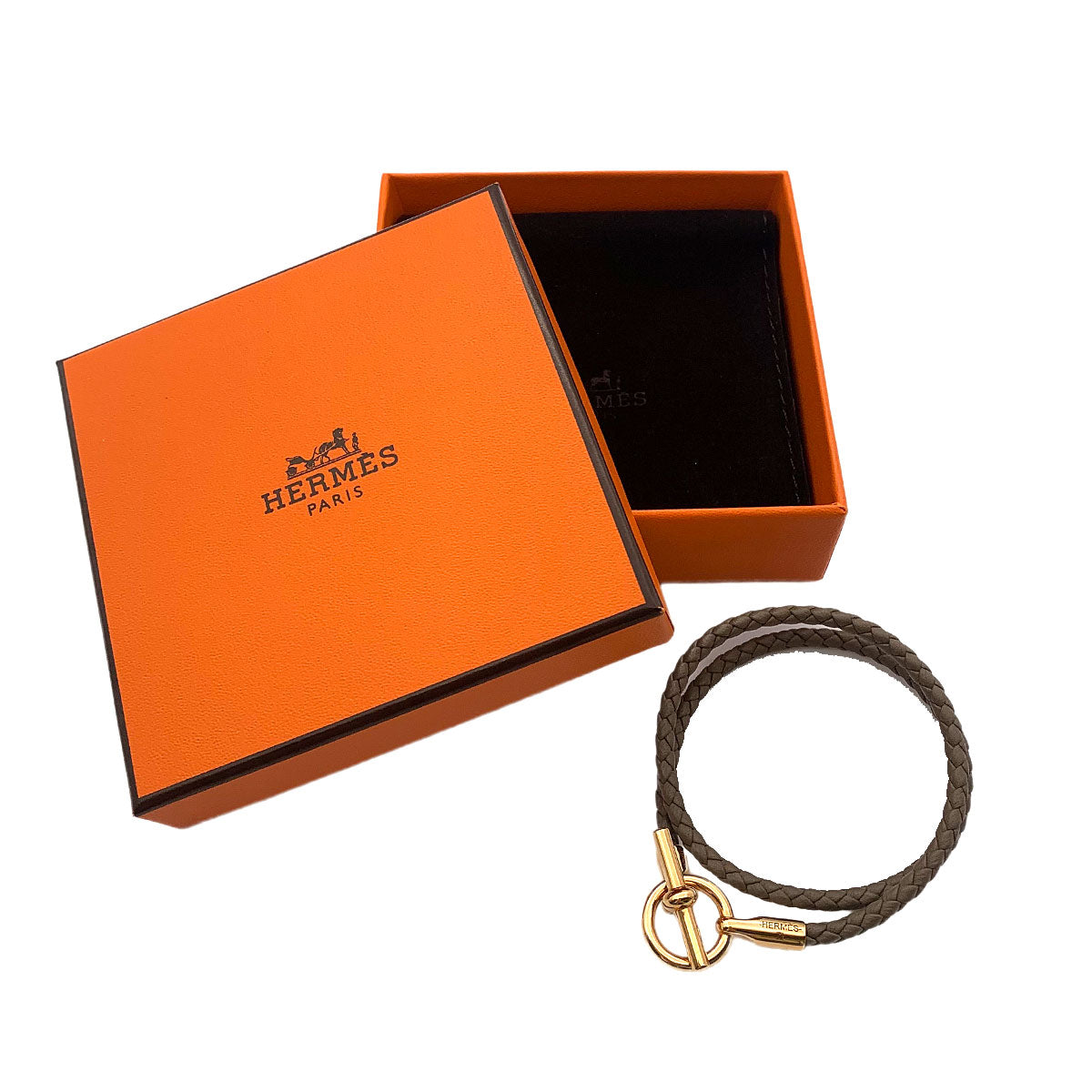 Glenan Double tour Bracelet Leather Etoupe