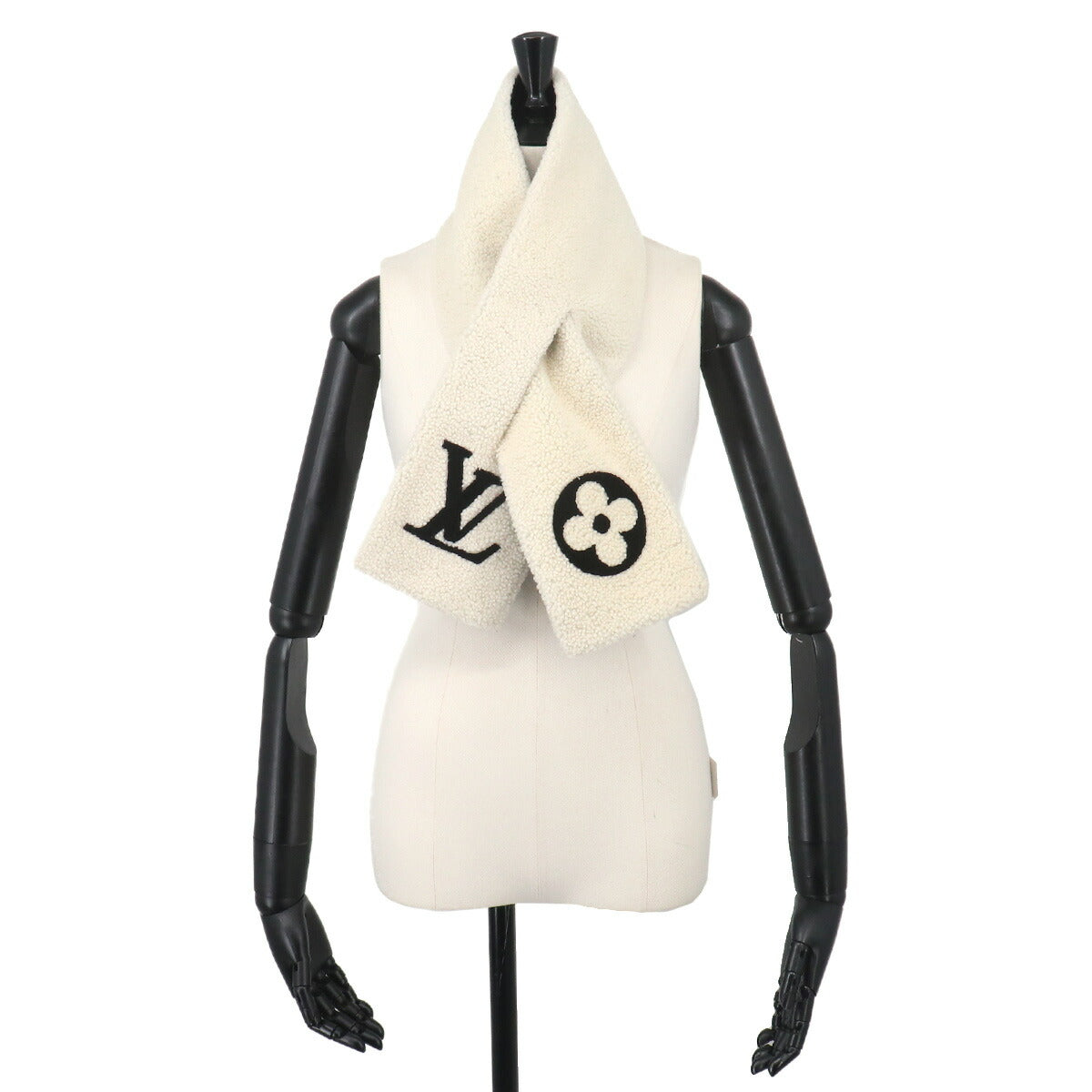 Echarpe Shearling Winter Scarf White Black M77054