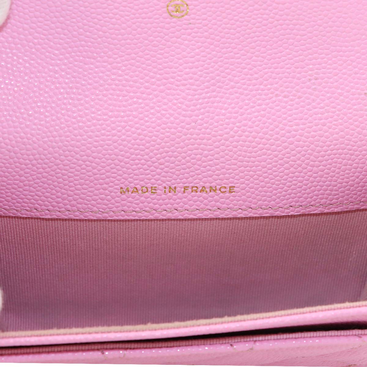Matelasse Card Case Leather Pink AP0214 Accessory