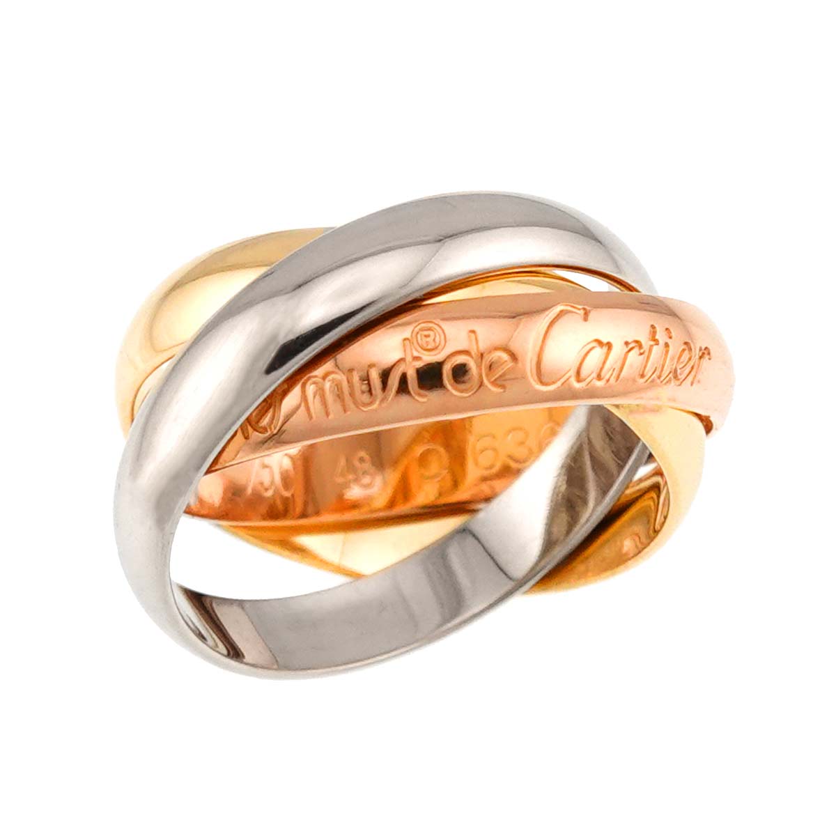 Trinity Ring MM 18K YG WG PG 750 Size48 4.5(US)