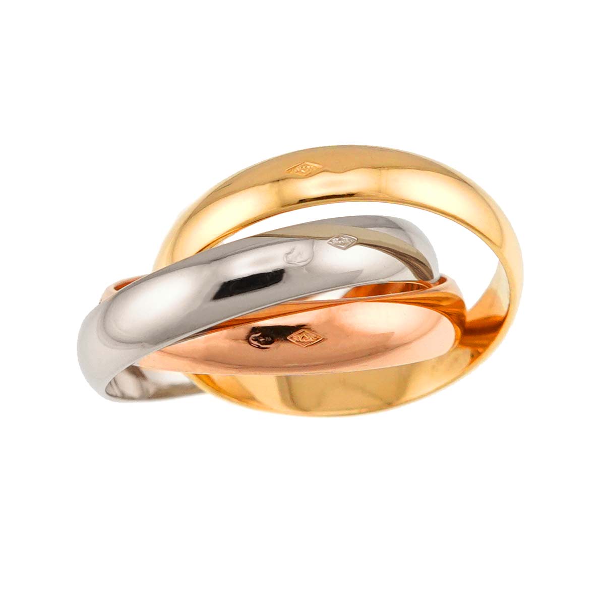 Trinity Ring MM 18K YG WG PG 750 Size48 4.5(US)