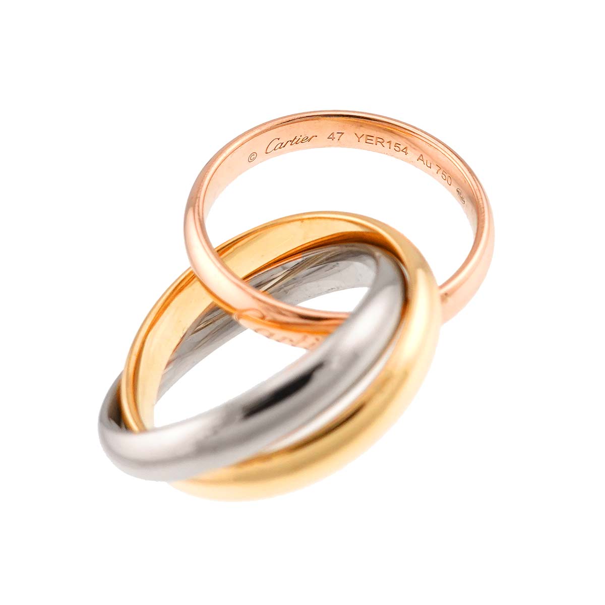 Trinity MM Ring 18K YG WG PG 750 Size47 4(US)