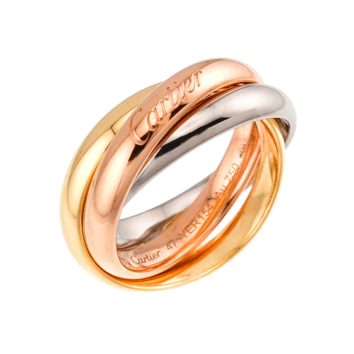 Trinity MM Ring 18K YG WG PG 750 Size47 4(US)