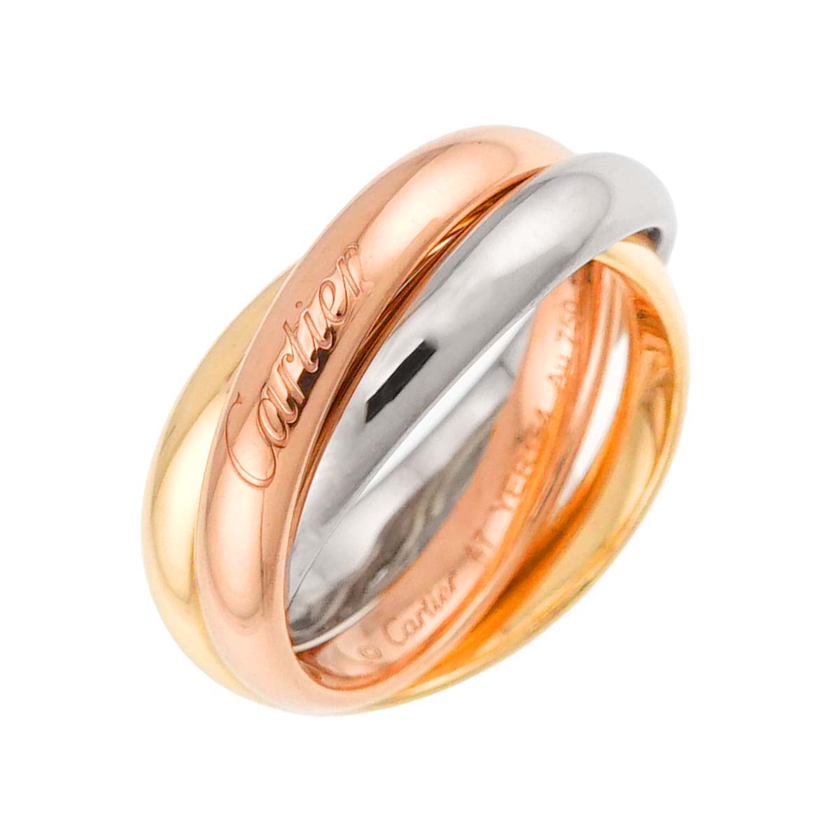 Trinity MM Ring 18K YG WG PG 750 Size47 4(US)