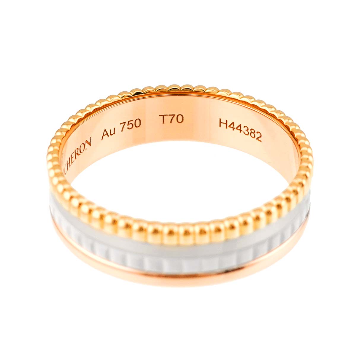 Quatre White Ring SM 18K YG WG PG Ceramic Size70 12.75-13(US)