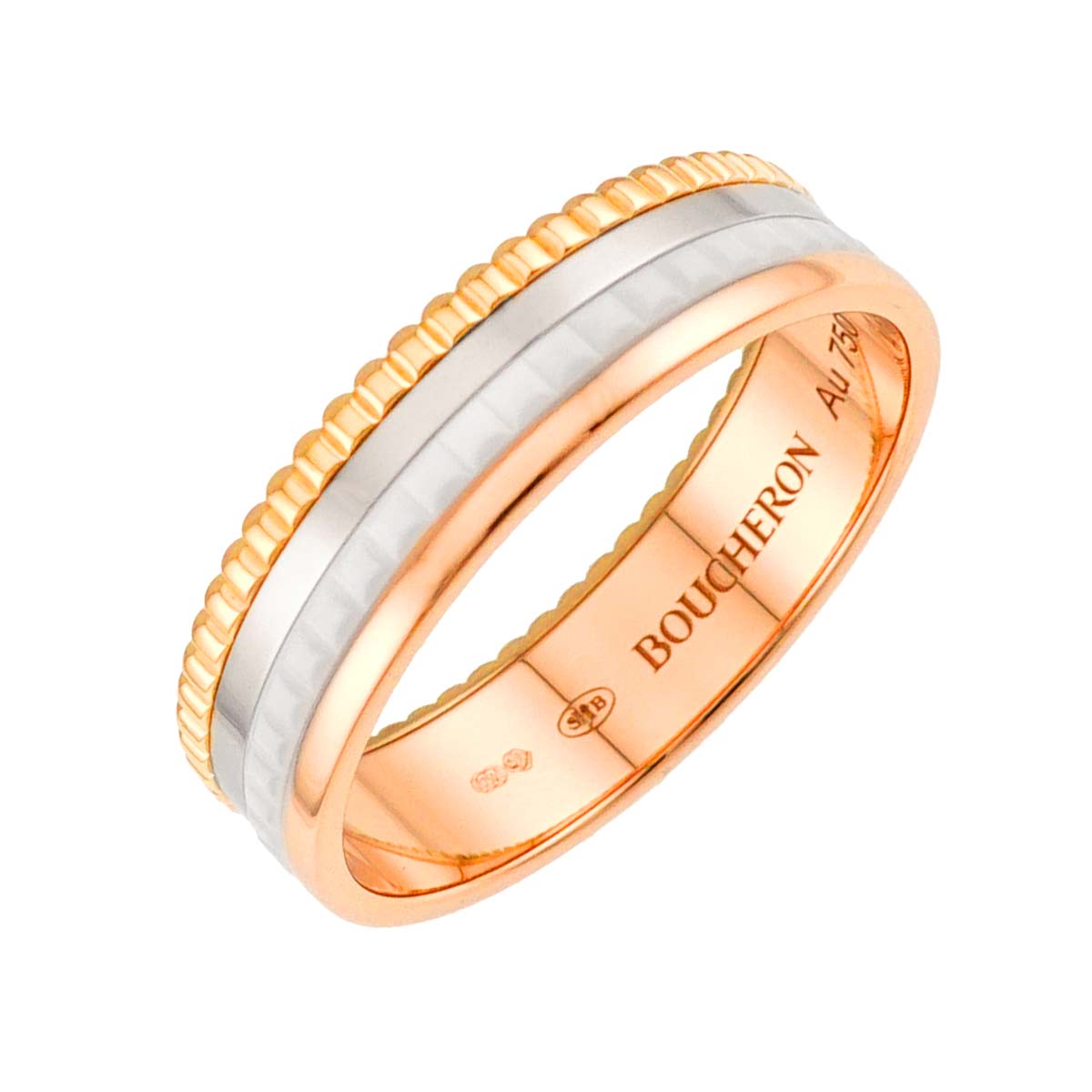 Quatre White Ring SM 18K YG WG PG Ceramic Size70 12.75-13(US)