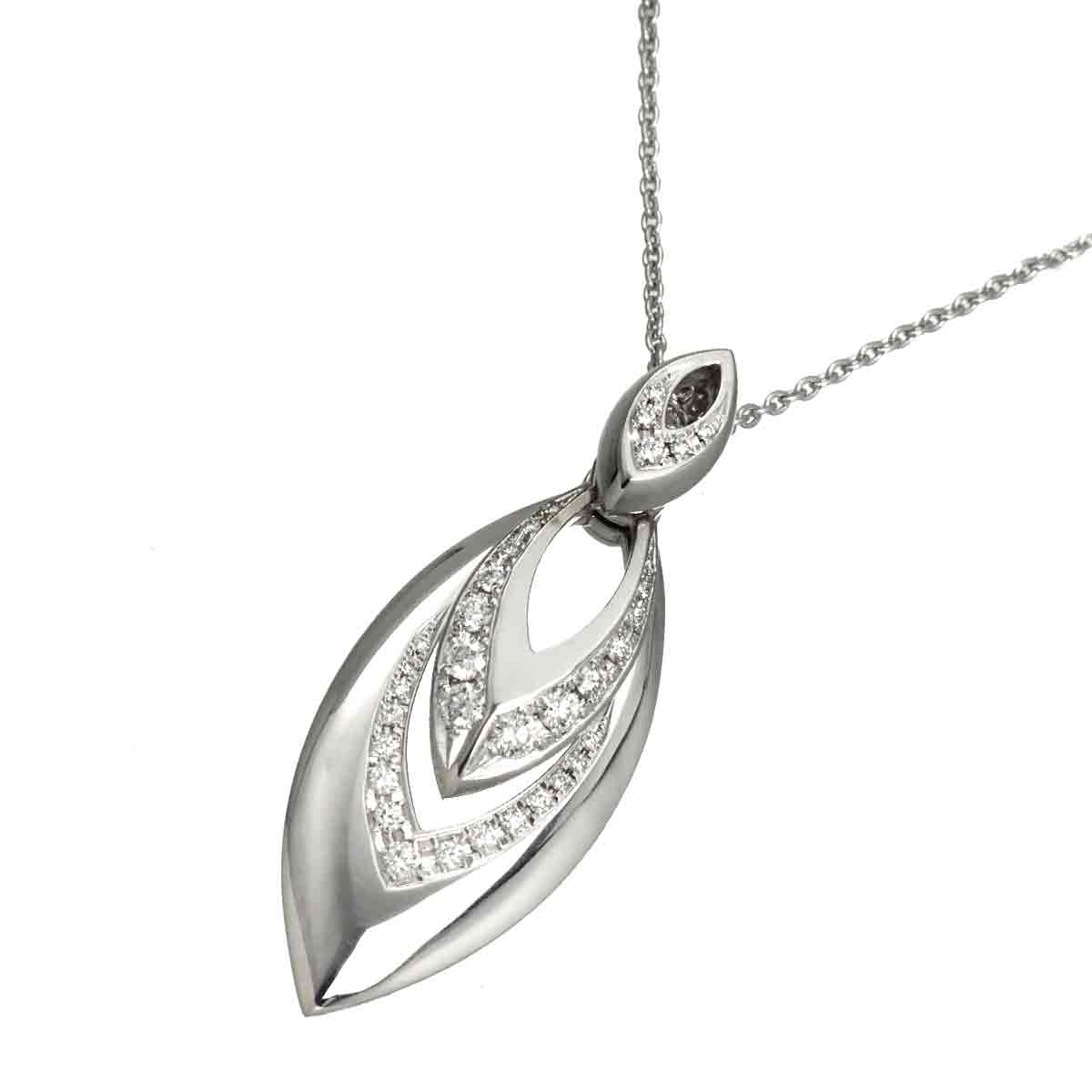 Diamond 0.70ct Necklace 18K White Gold 750