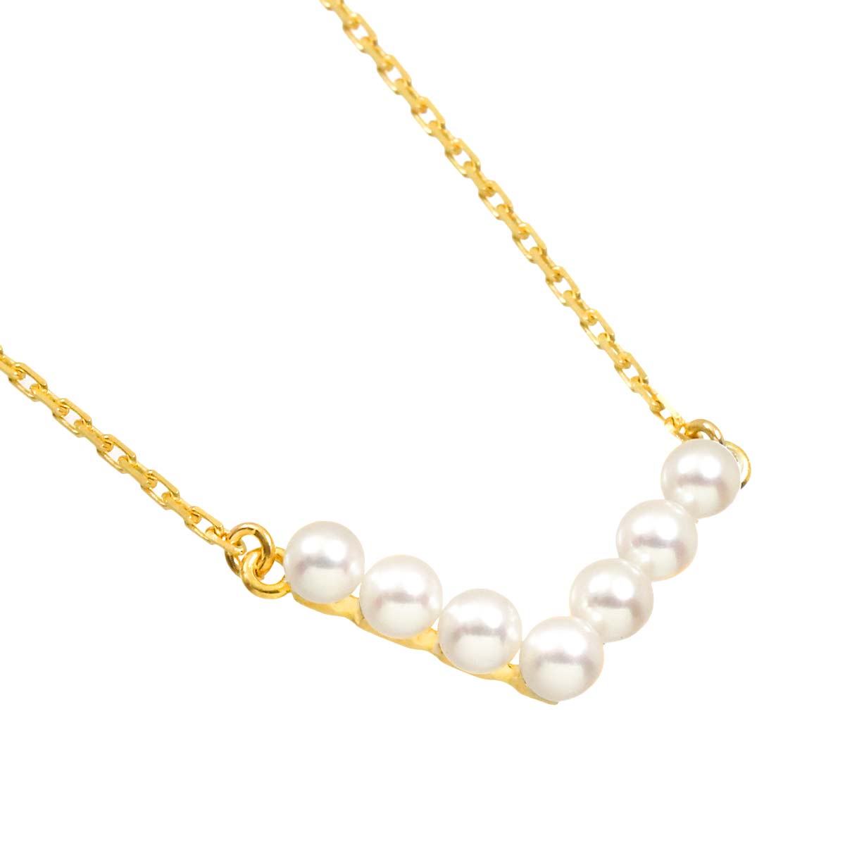 Baby pearl 3.6-3.4mm Necklace 18K YG 750