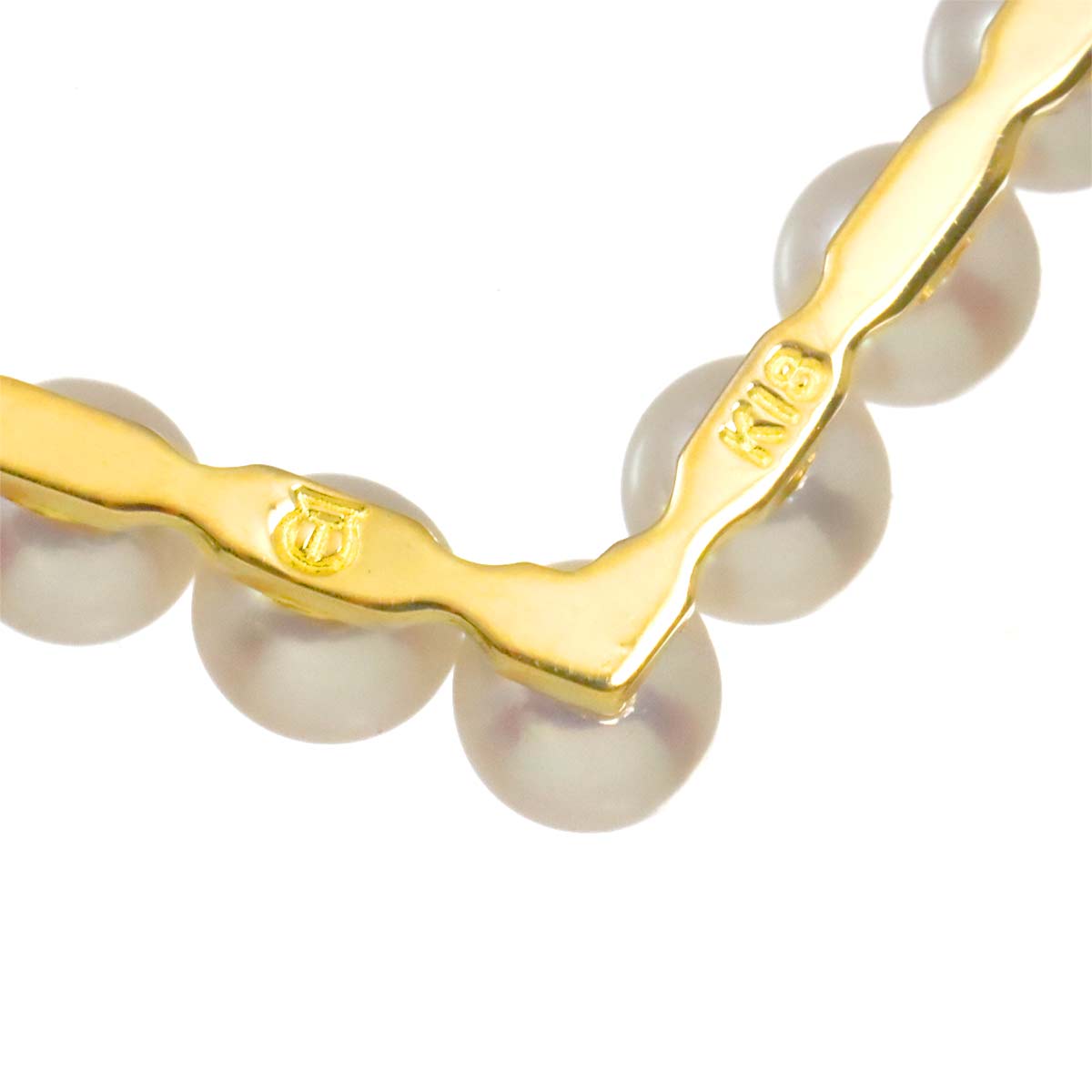 Baby pearl 3.6-3.4mm Necklace 18K YG 750