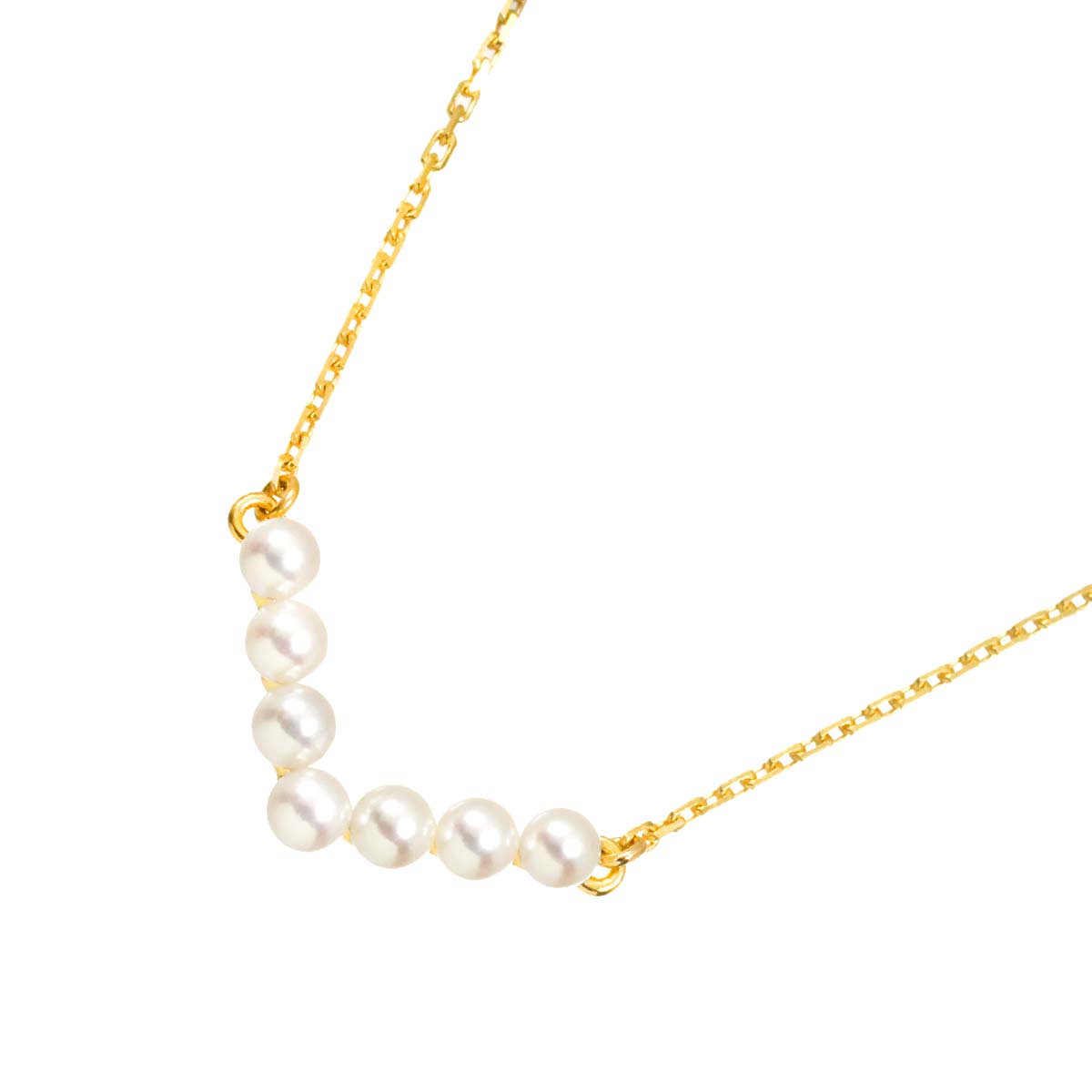 Baby pearl 3.6-3.4mm Necklace 18K YG 750