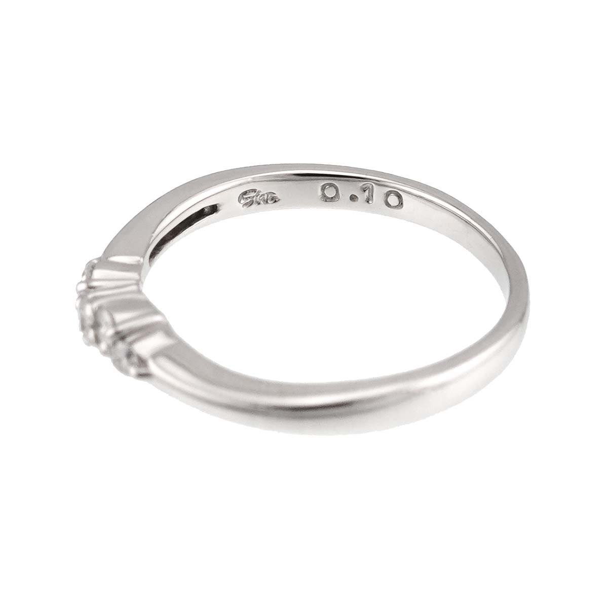 Diamond 0.10ct Ring Pt Platinum Size4.75-5(US)