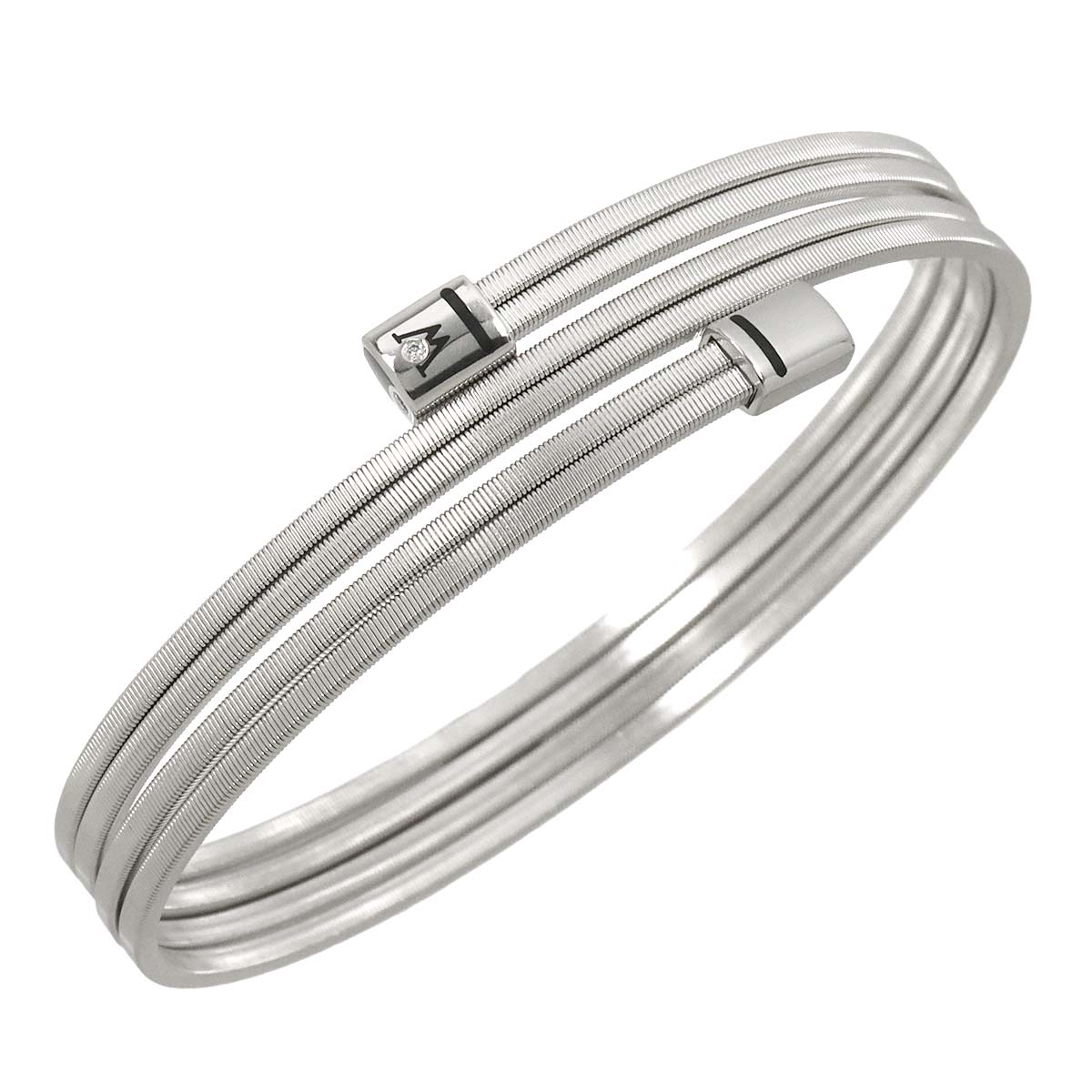 Embrace Me Diamond Enamel Bracelet L 18K WG 750 90318952
