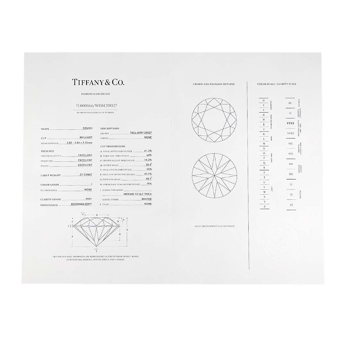 Diamond 0.21ctx2 I/VVS1-VVS2/3EX Earrings Pierced Pt