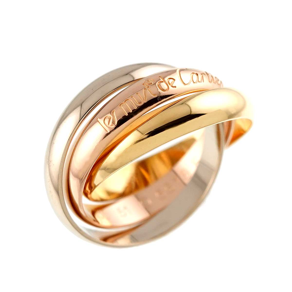 Trinity Ring 18K YG WG PG 750 Size51 5.5-5.75(US)